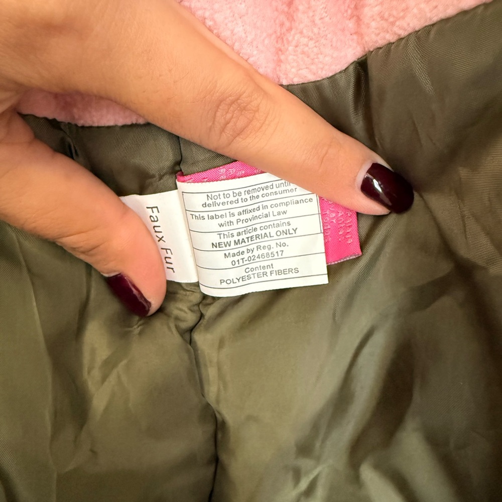 Weatherproof Girls Olive Green Fleece Lined Parka Jacket 7/8 - Picture 7 of 12